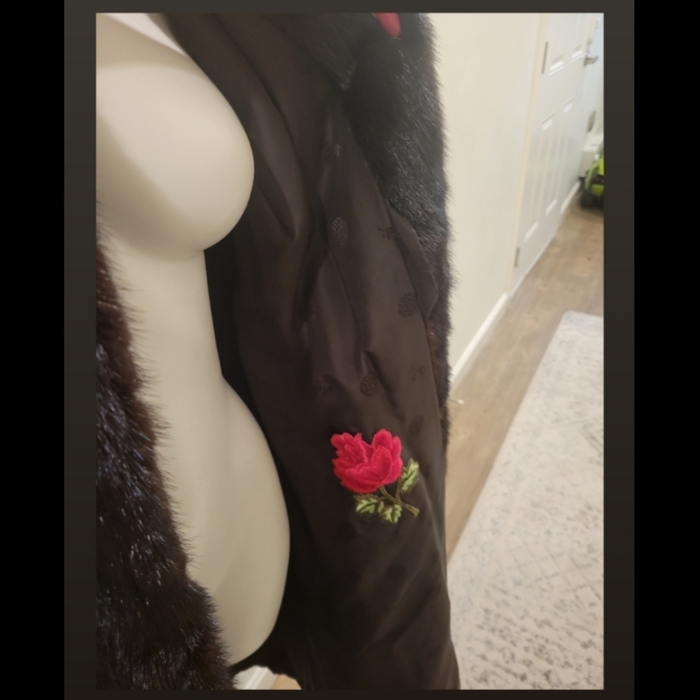 NATURAL Female Mahogany Full Length Mink Coat - Picture 4 of 14